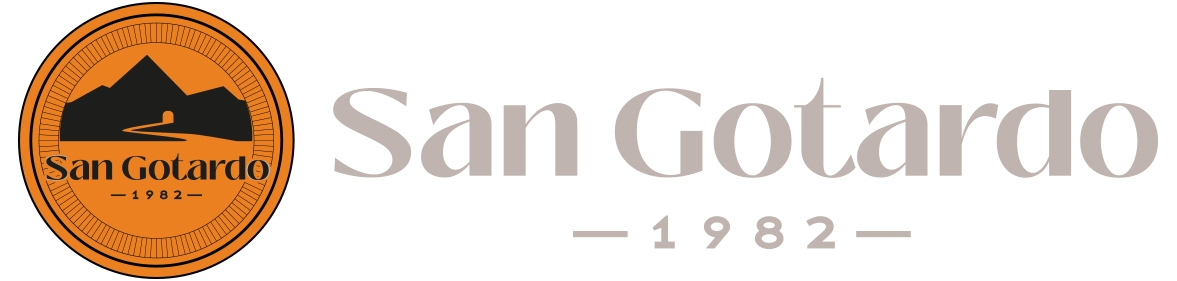 Logotipo nuevo naranja con borde Restaurante San Gotardo